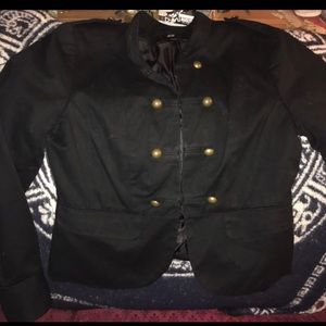 Very cool gothic look H&M military jacket brass tone buttons nice jacket ,